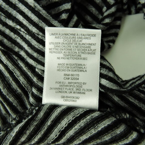 Postmark for Anthropologie black gray striped swing tee size S - Picture 8 of 8